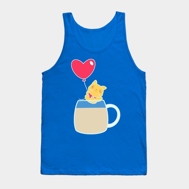 Shiba Inu over tea Tank Top by EV Visuals